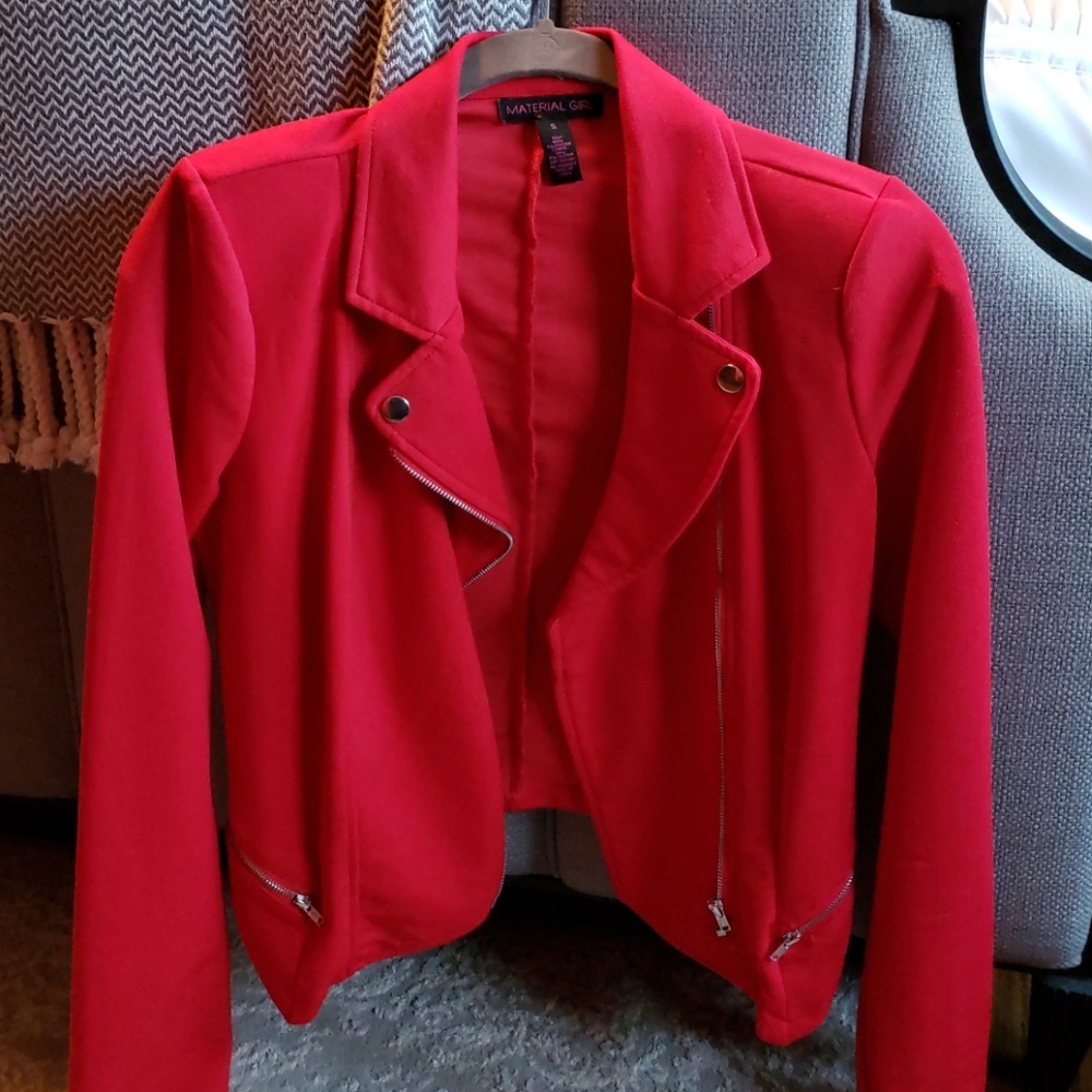 SOLD Material Girl Bright Red Blazer